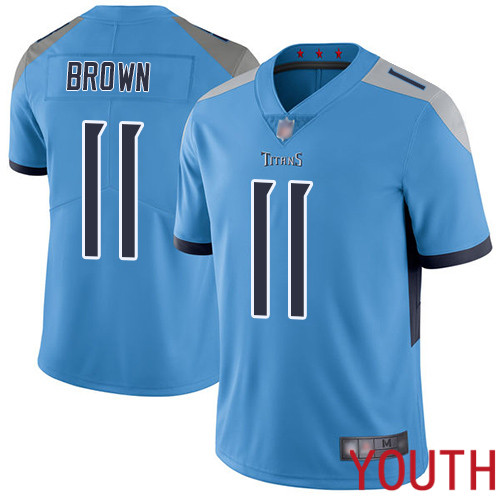 Tennessee Titans Limited Light Blue Youth A.J. Brown Alternate Jersey NFL Football #11 Vapor Untouchable